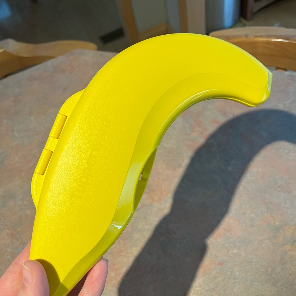Tupperware Bright Yellow Banana Holder x2